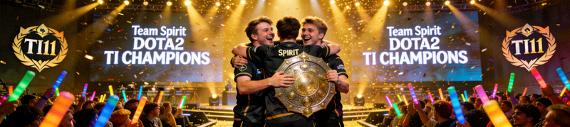 Team Spirit战队DOTA2 TI夺冠时刻庆祝